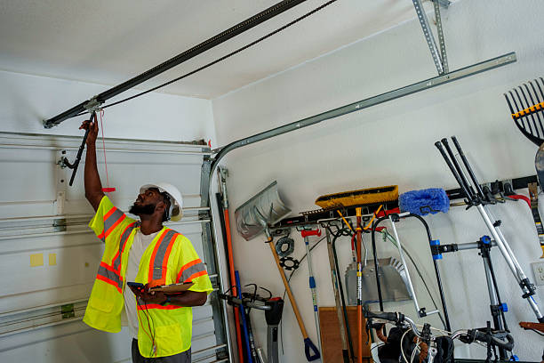 Professional Garage Door technician working in Kermit, TX